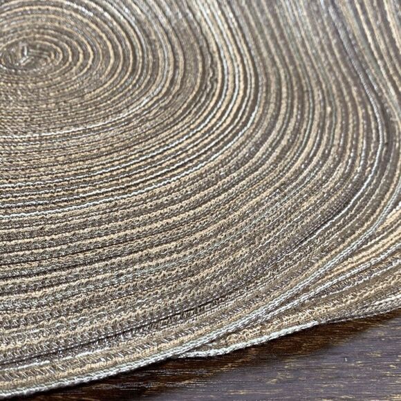 Set 6 15" Woven Brown Placemats - Picture 3 of 4